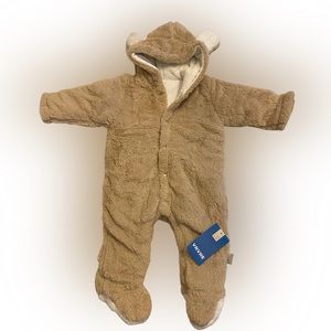Baby Snowsuit Onesie with Bear Ears - Brand New, size 9-12months